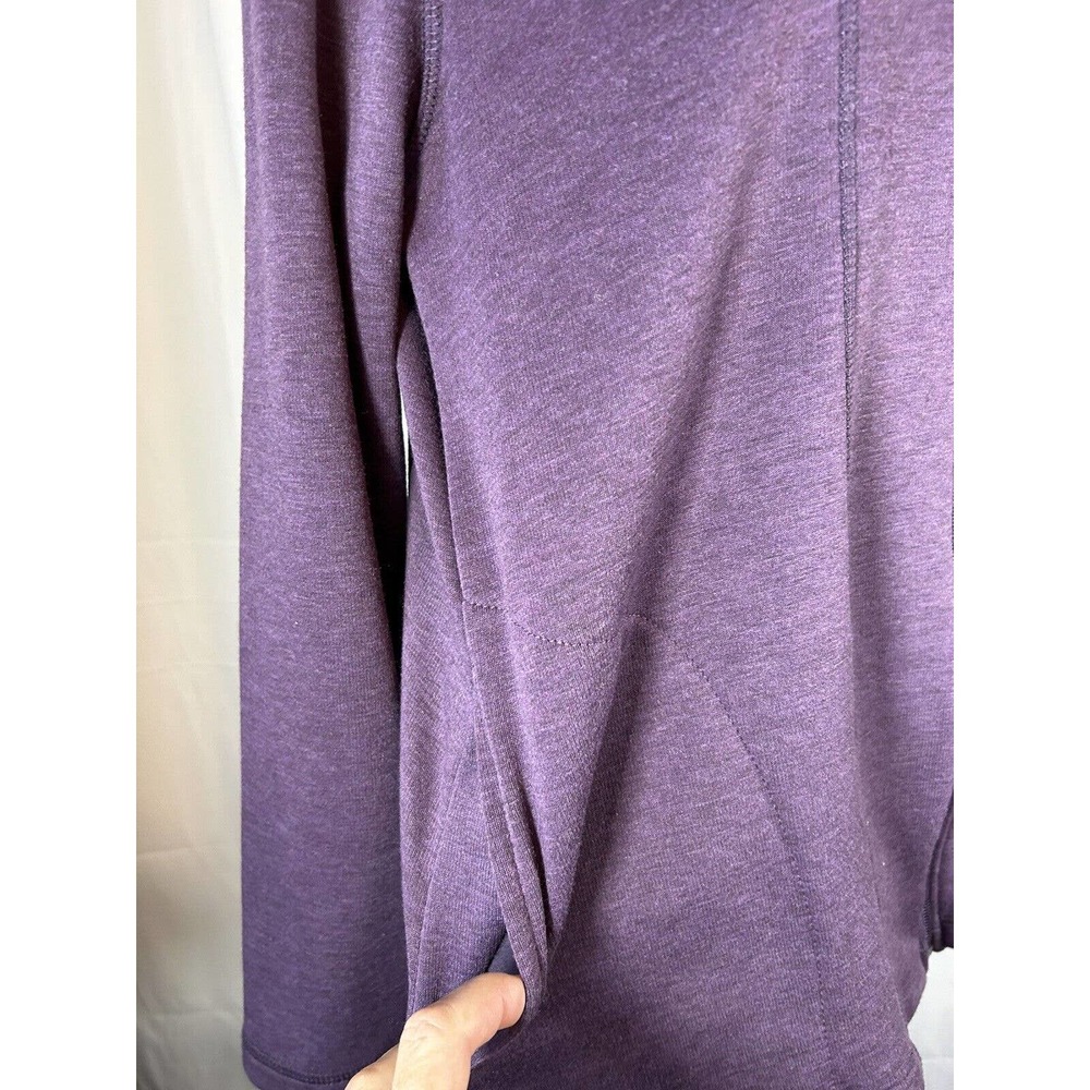 Cuddl Duds sweater jacket Womens M Fleece Lined Full-Zip Pockets purple comfy - Picture 4 of 9